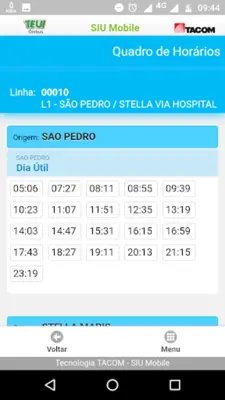 TEU Ônibus android App screenshot 1